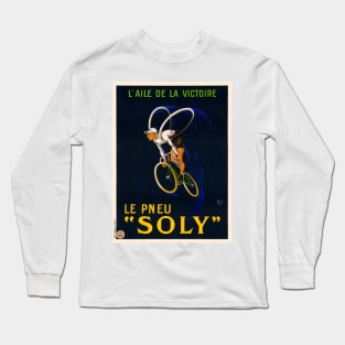 Le Pneu Soly France Vintage Poster 1922 Long Sleeve T-Shirt